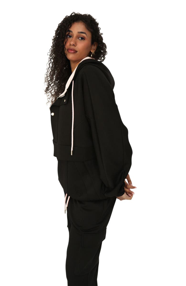 Belle & Bloom Best Of Me Panelled Hoodie, Alternate, color, Black