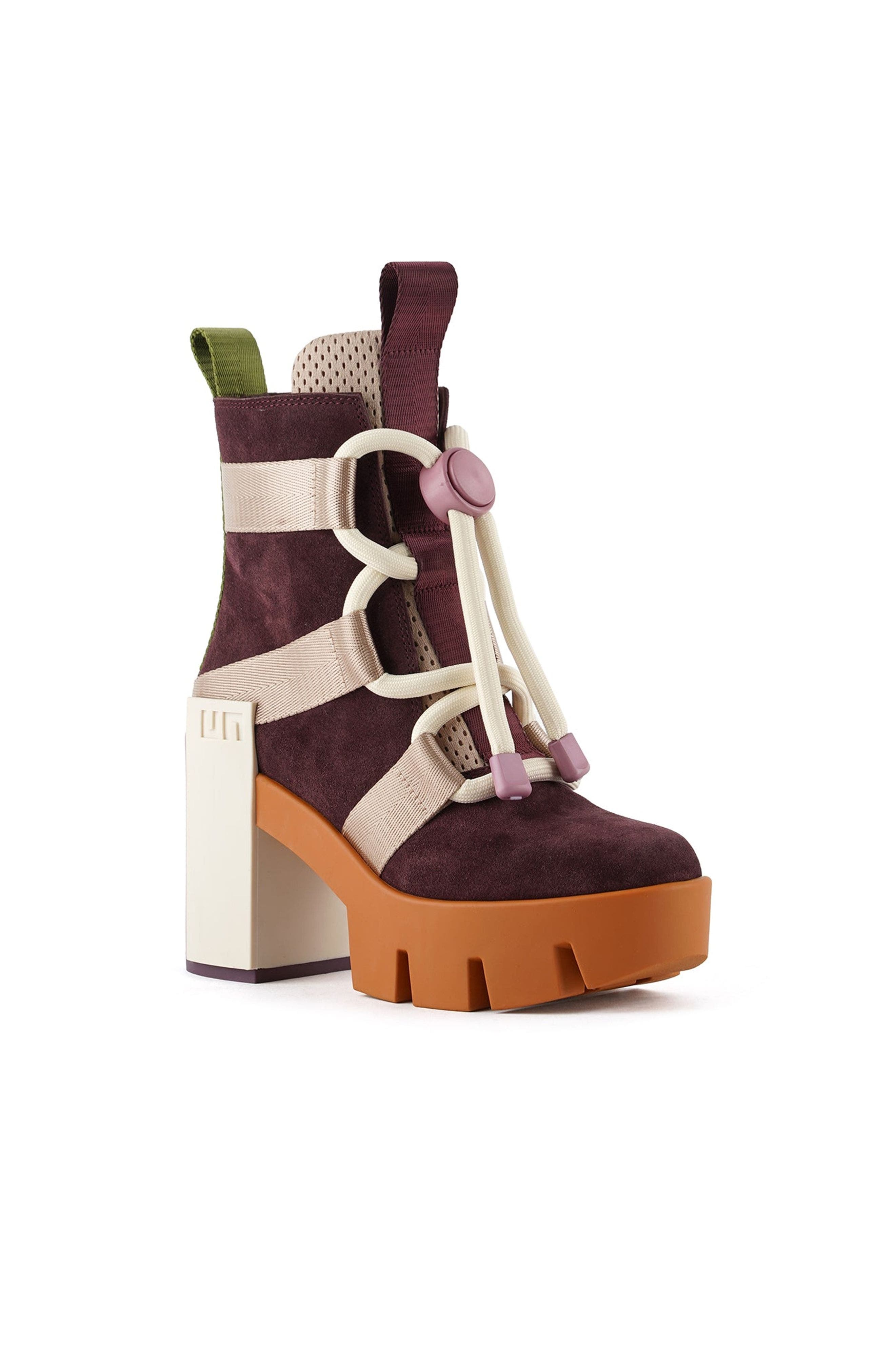 United Nude Grip Nomad Mid Platform Lug Bootie, Alternate, color, Caramel Mix
