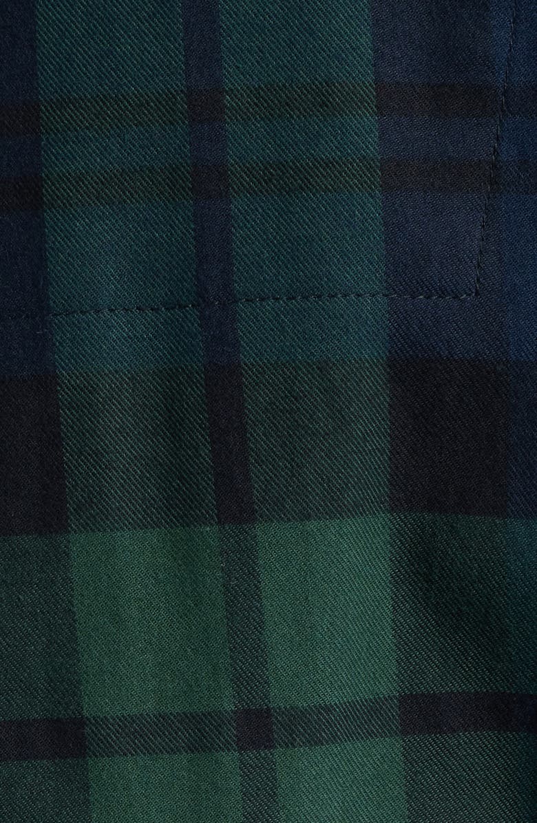 Polo Ralph Lauren Plaid Cotton Flannel Pajamas, Alternate, color, Blackwatch Plaid