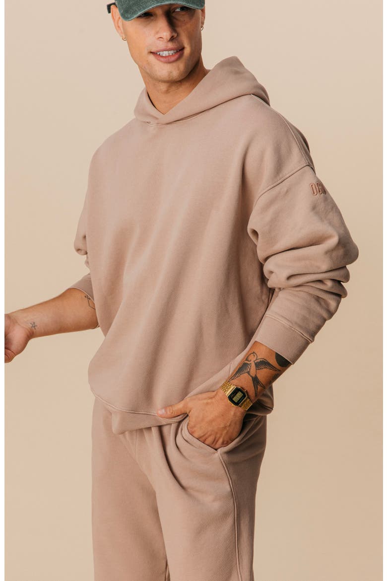 Men's Organic Cotton Teddy Oversized Hoodie, Alternate, color, Fawn