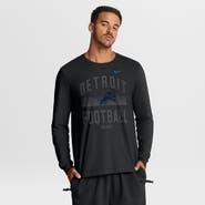 Nike Men's Nike Black Detroit Lions Always Prepared Essential Cotton Long Sleeve T-Shirt