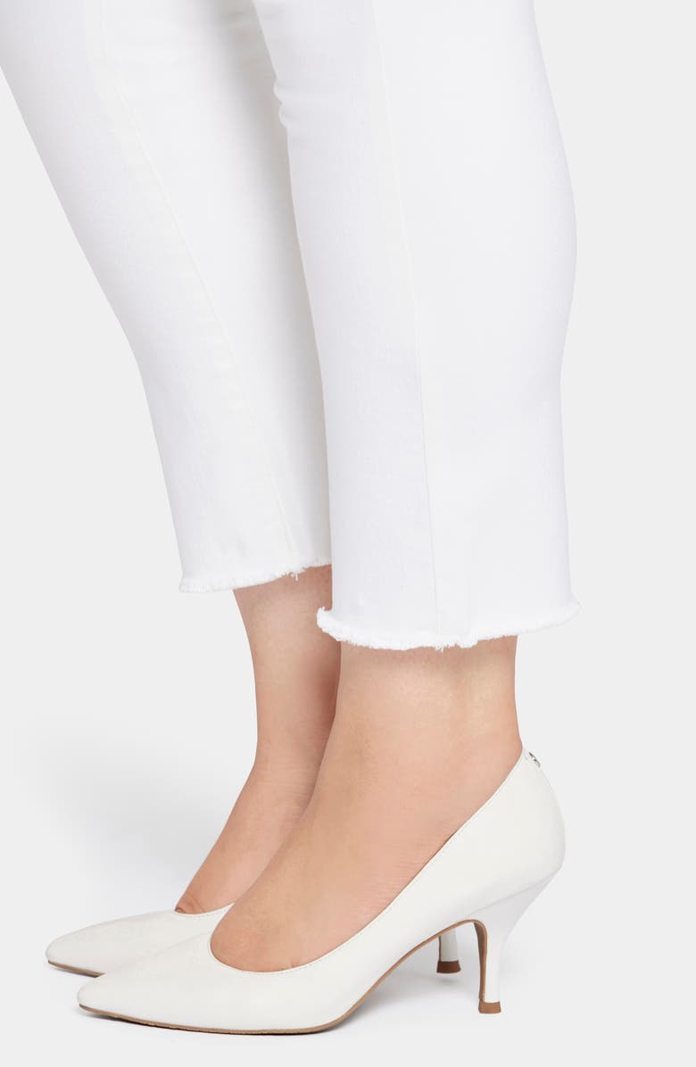 NYDJ Sheri Ankle Fray Hem Slim Jeans, Alternate, color, Optic White