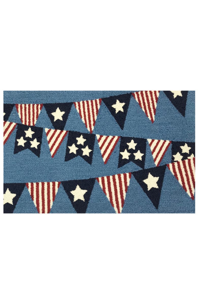 R16 HOME Patriotic Pennant Indoor/Outdoor Doormat, Main, color, Blue Red White