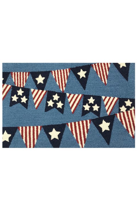 Patriotic Pennant Indoor/Outdoor Doormat