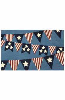 R16 HOME Patriotic Pennant Indoor/Outdoor Doormat