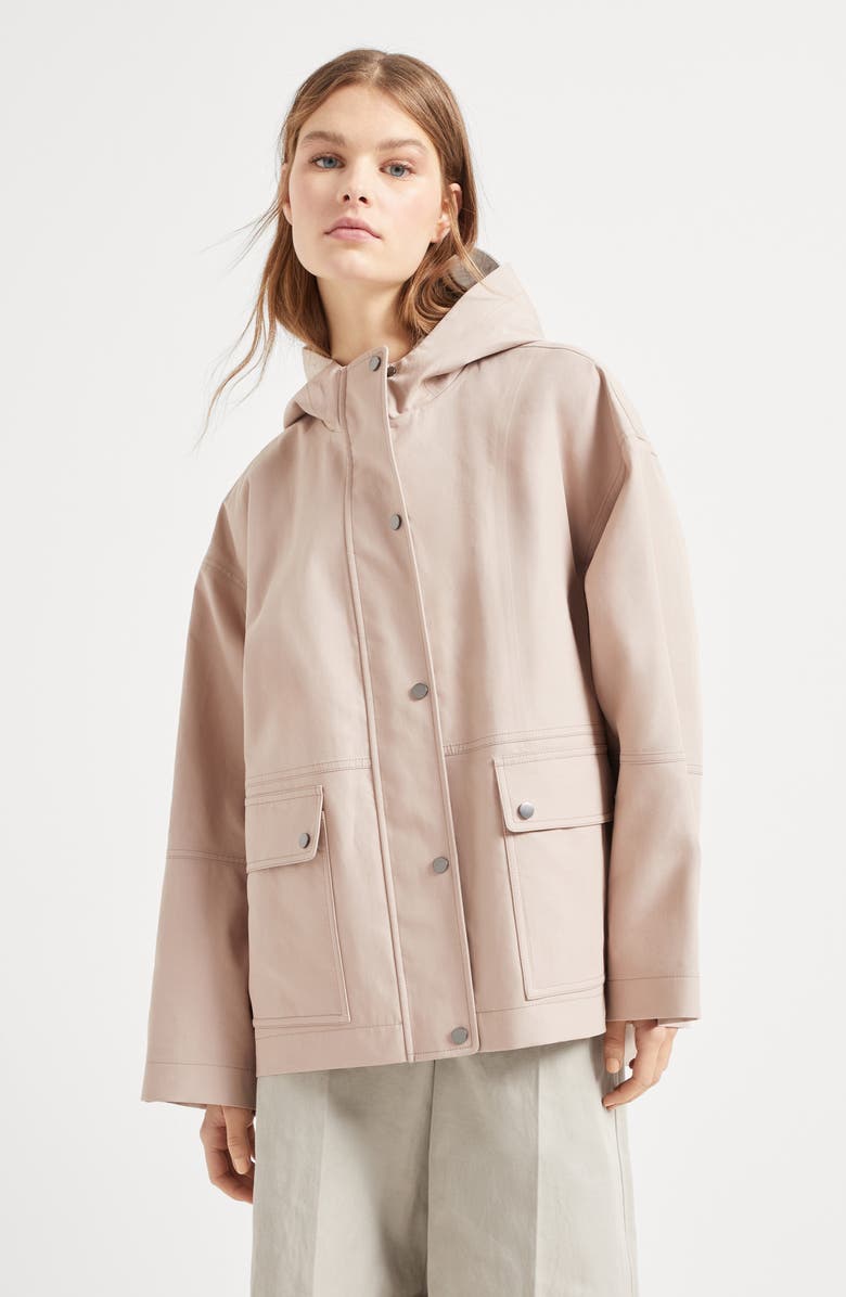 Brunello Cucinelli Cotton poplin outerwear jacket, Alternate, color, 