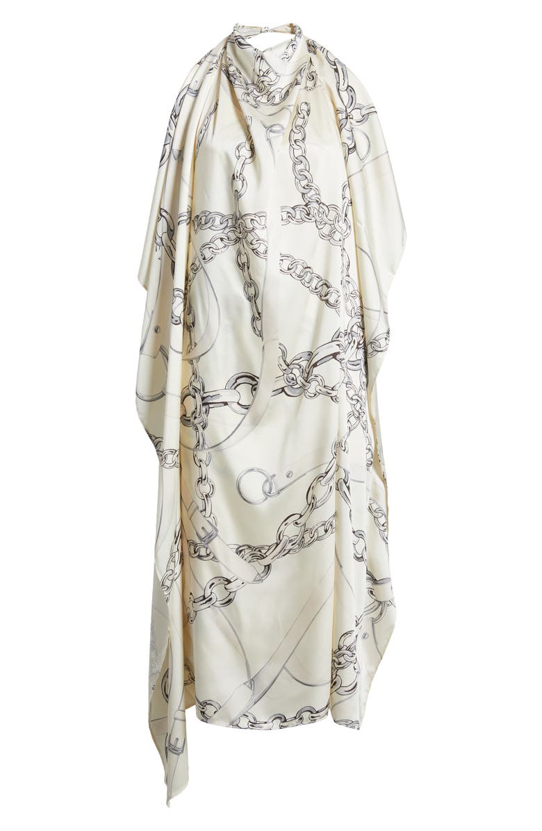 COS Chain Print Satin Dress, Alternate, color, 