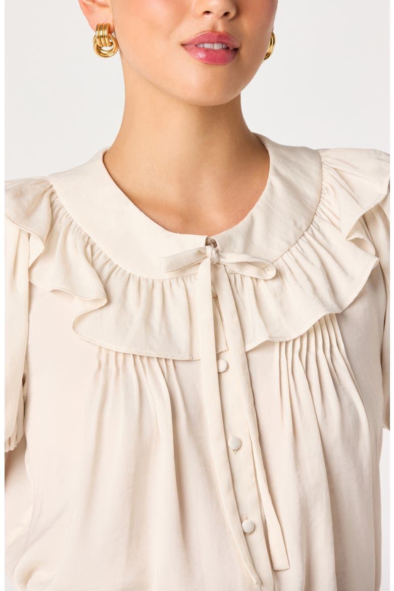 Zayne Ruffle Satin Top, Alternate, color, CHAMPAGNE