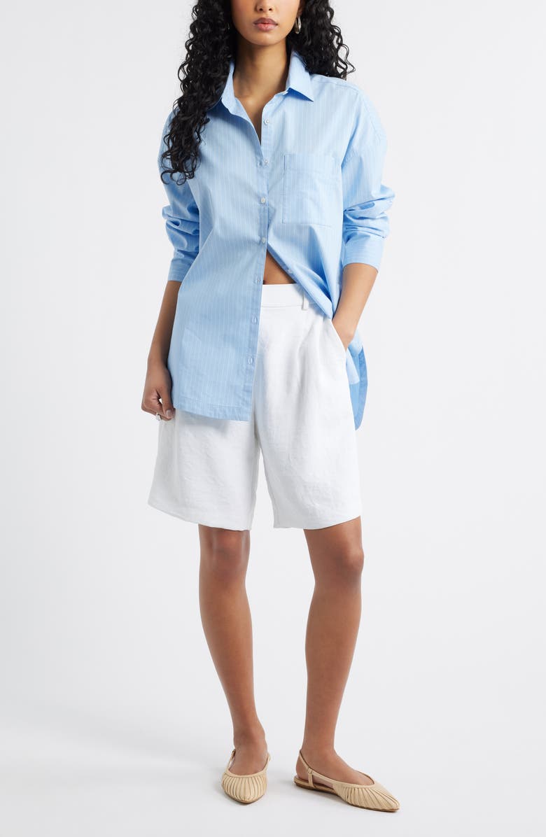 Open Edit Kaira Woven Slingback Flat, Alternate, color, Natural