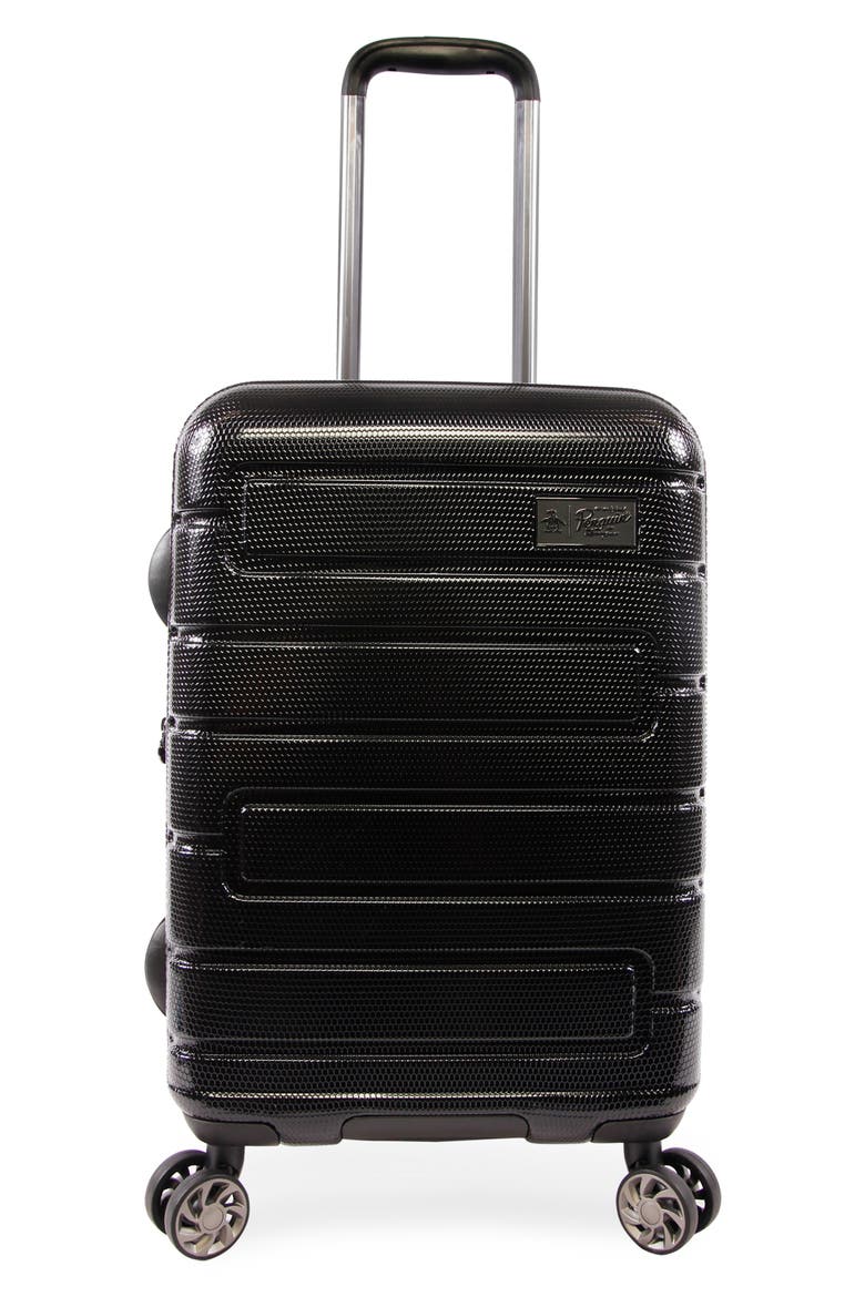 Crimson 21-Inch Hardside Spinner Luggage, Main, color, BLACK
