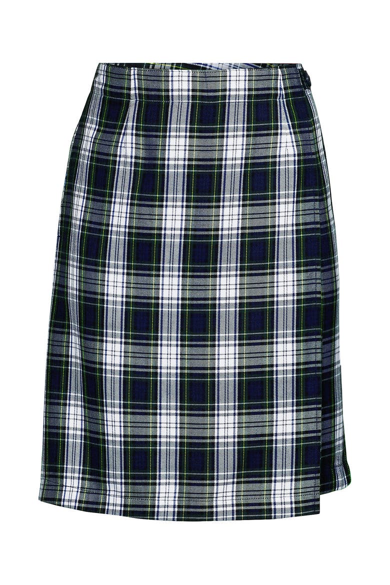 School Uniform  Plaid  A Line Tab Skort Top of Knee, Alternate, color, White Plaid