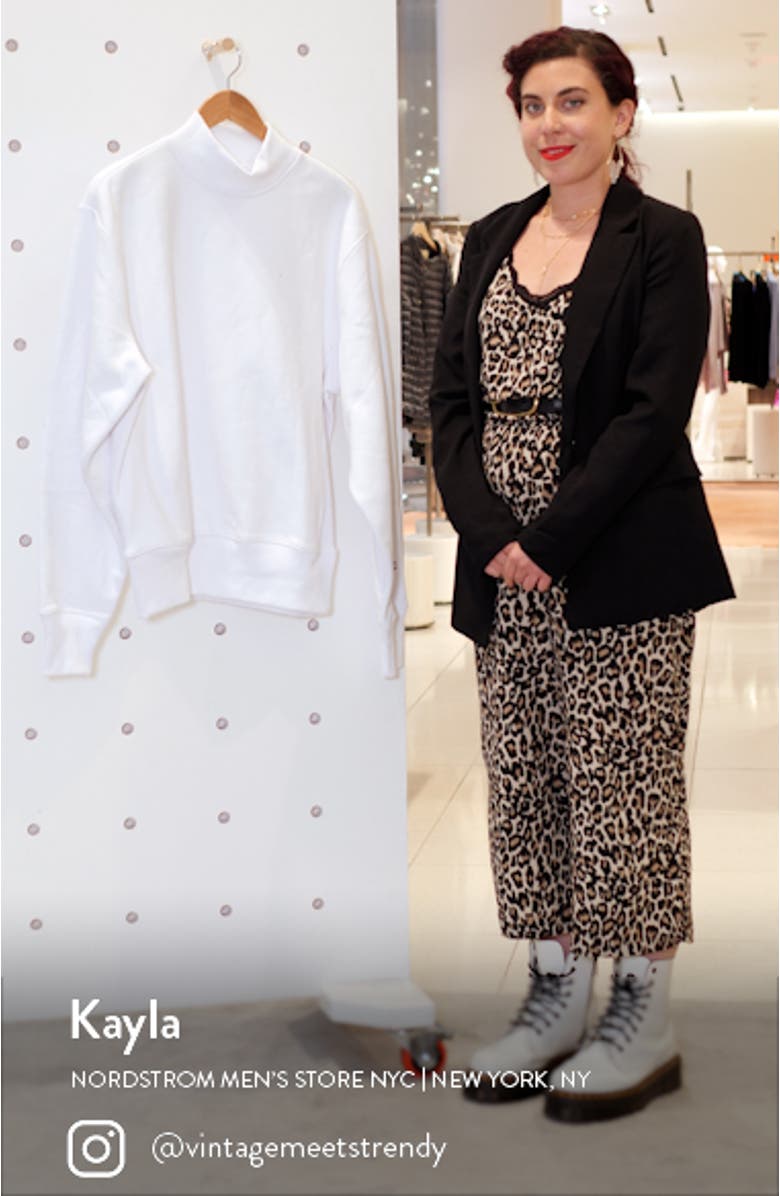 Reverse Weave<sup>®</sup> Mock Neck Sweatshirt, sales video thumbnail