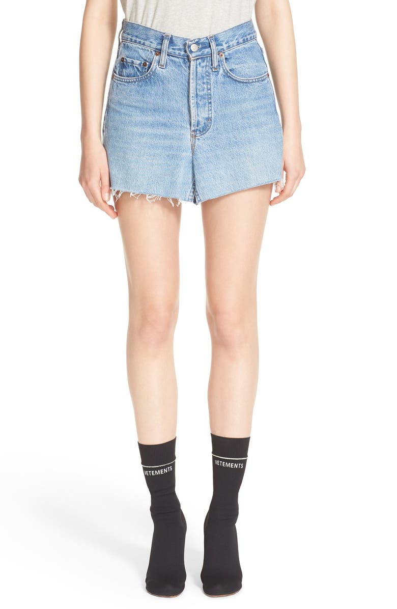 VETEMENTS Denim Mini Skirt, Main, color, 