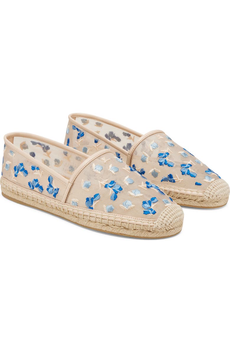 Stuart Weitzman Bareitall Floral Embroidery Espadrille Flat, Alternate, color,