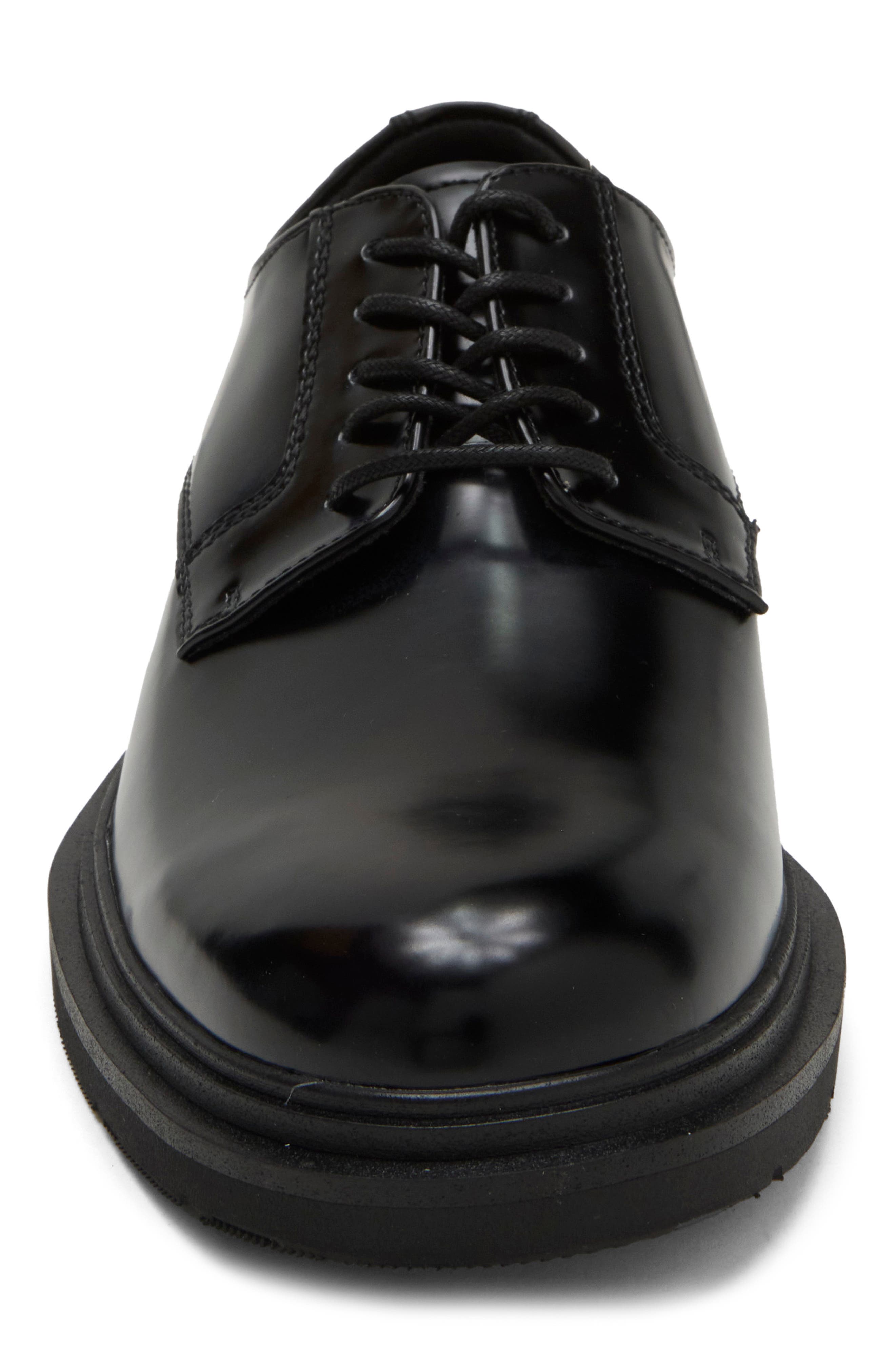 Fenix Faux Leather Plain Toe Derby, Alternate, color, BLACK