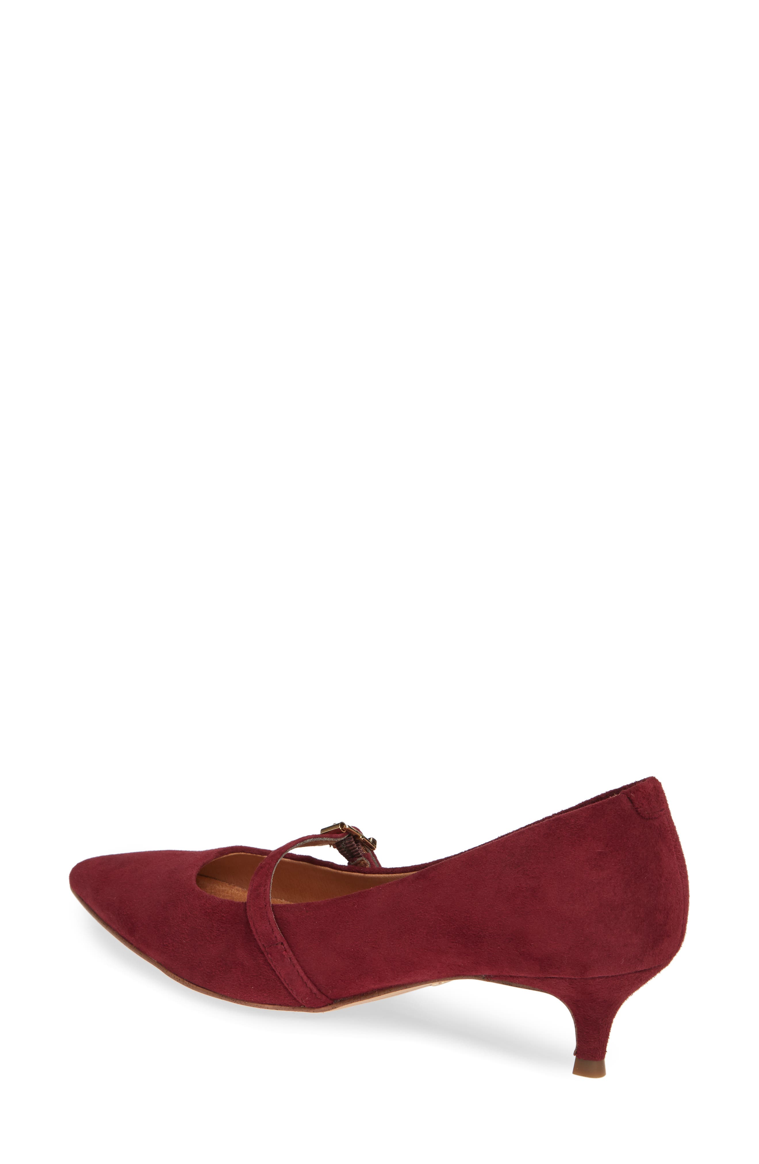 Minnie Kitten Heel Pump, Alternate, color, WINE SUEDE