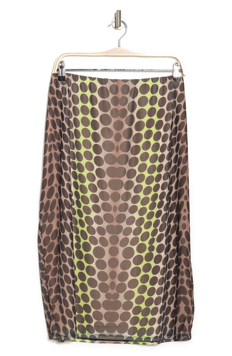 AFRM Lynn Abstract Dot Print Mesh Midi Skirt, Alternate, color,