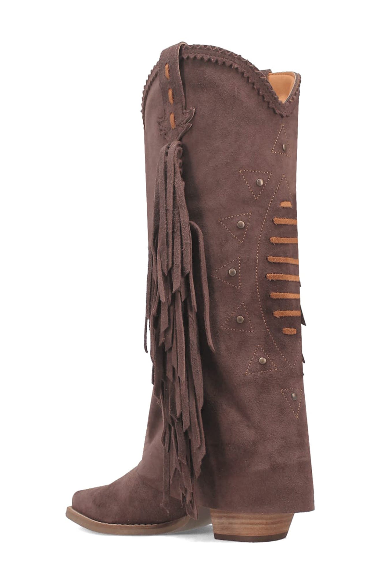 Dingo Spirit Trail Knee High Western Boot, Alternate, color, Brown