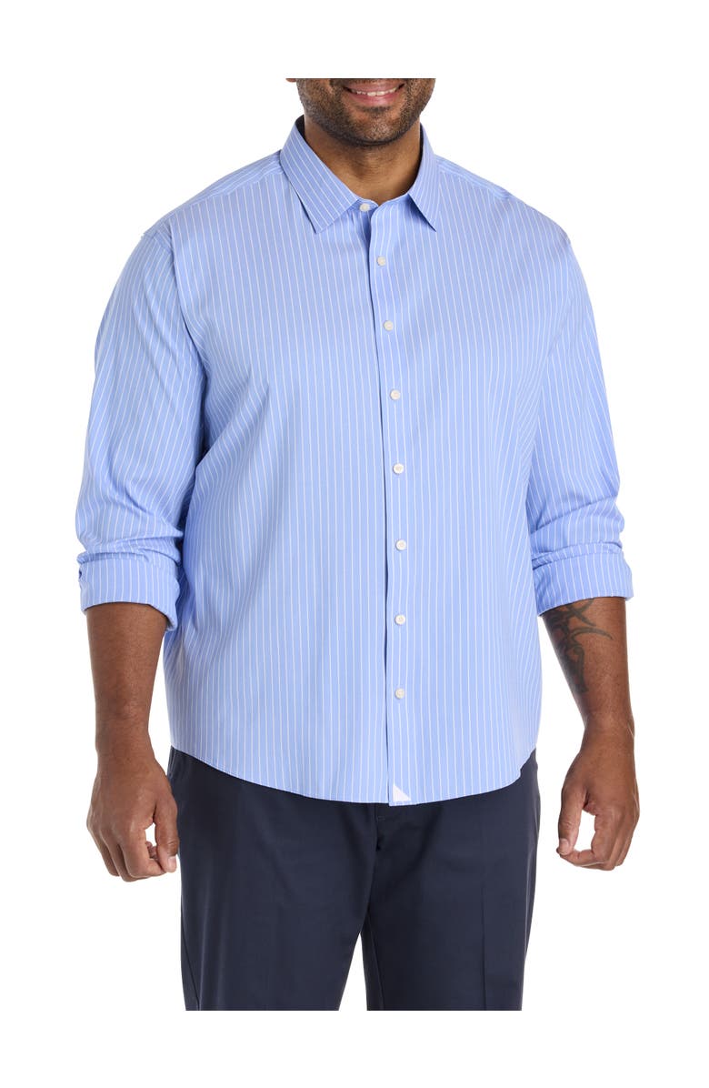 Untuckit Fit by Dxl Big & Tall Whitlock Performance Sport Shirt, Main, color, Blue
