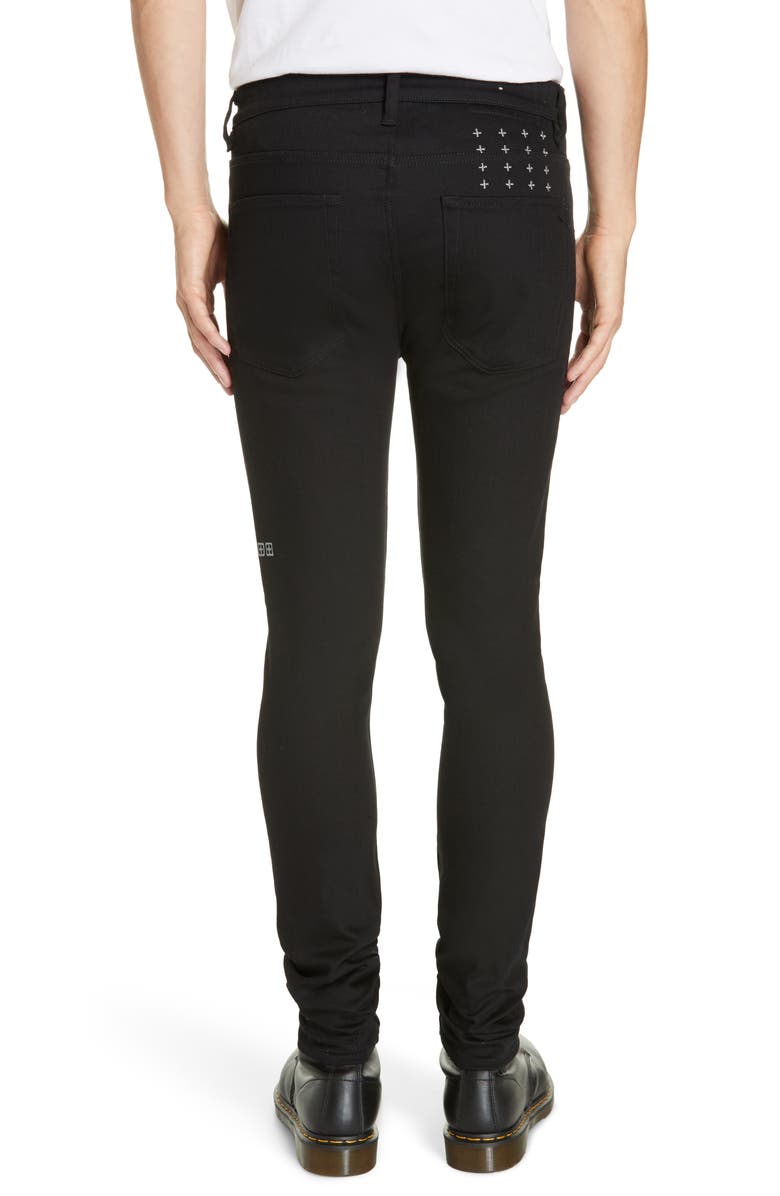 Ksubi Van Winkle Ace Slice Skinny Fit Jeans, Alternate, color, Black