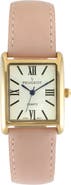 Peugeot Roma Tank Leather Strap Watch - 26x32MM