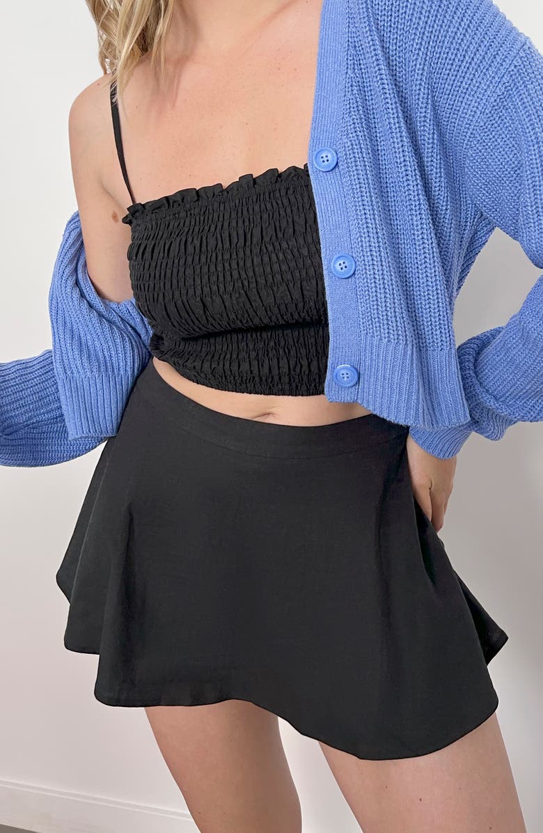 Florence by Mills Cotton Blend Skort, Alternate, color, Black