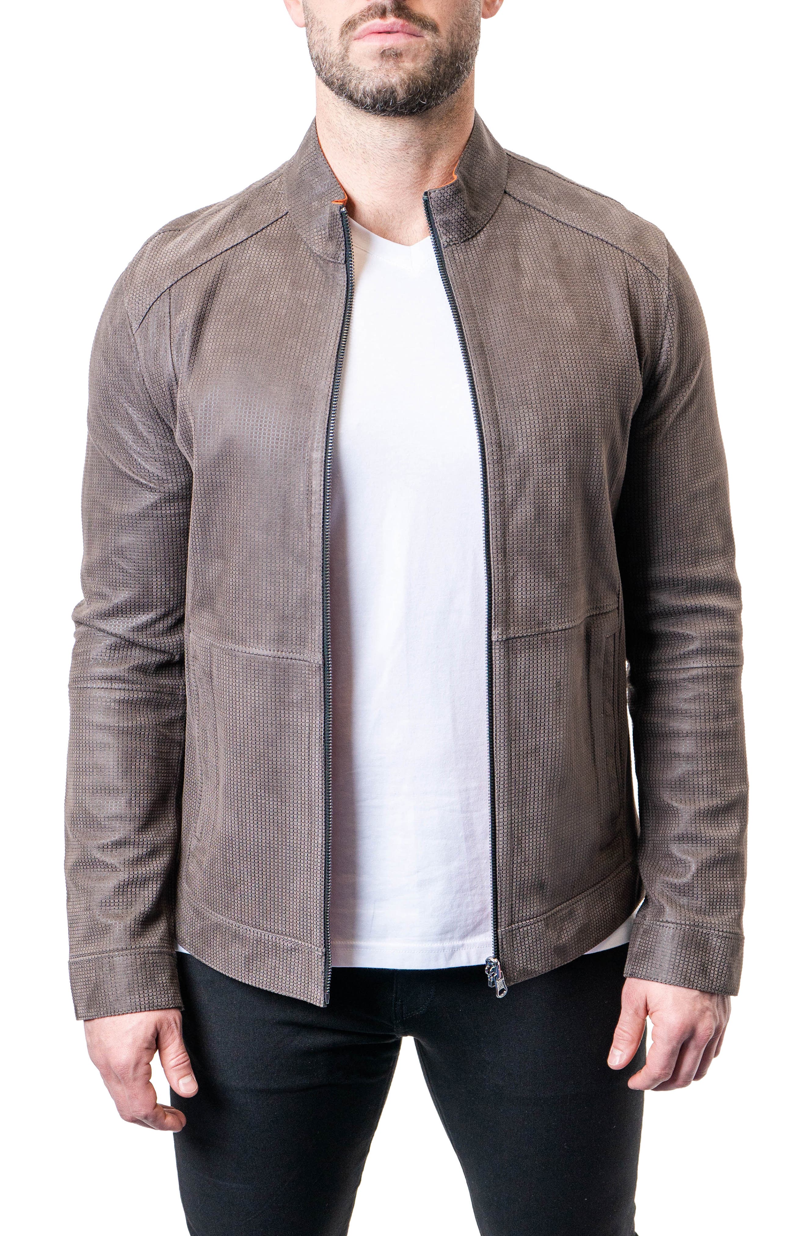 Maceoo Leather & Suede Reversible Jacket