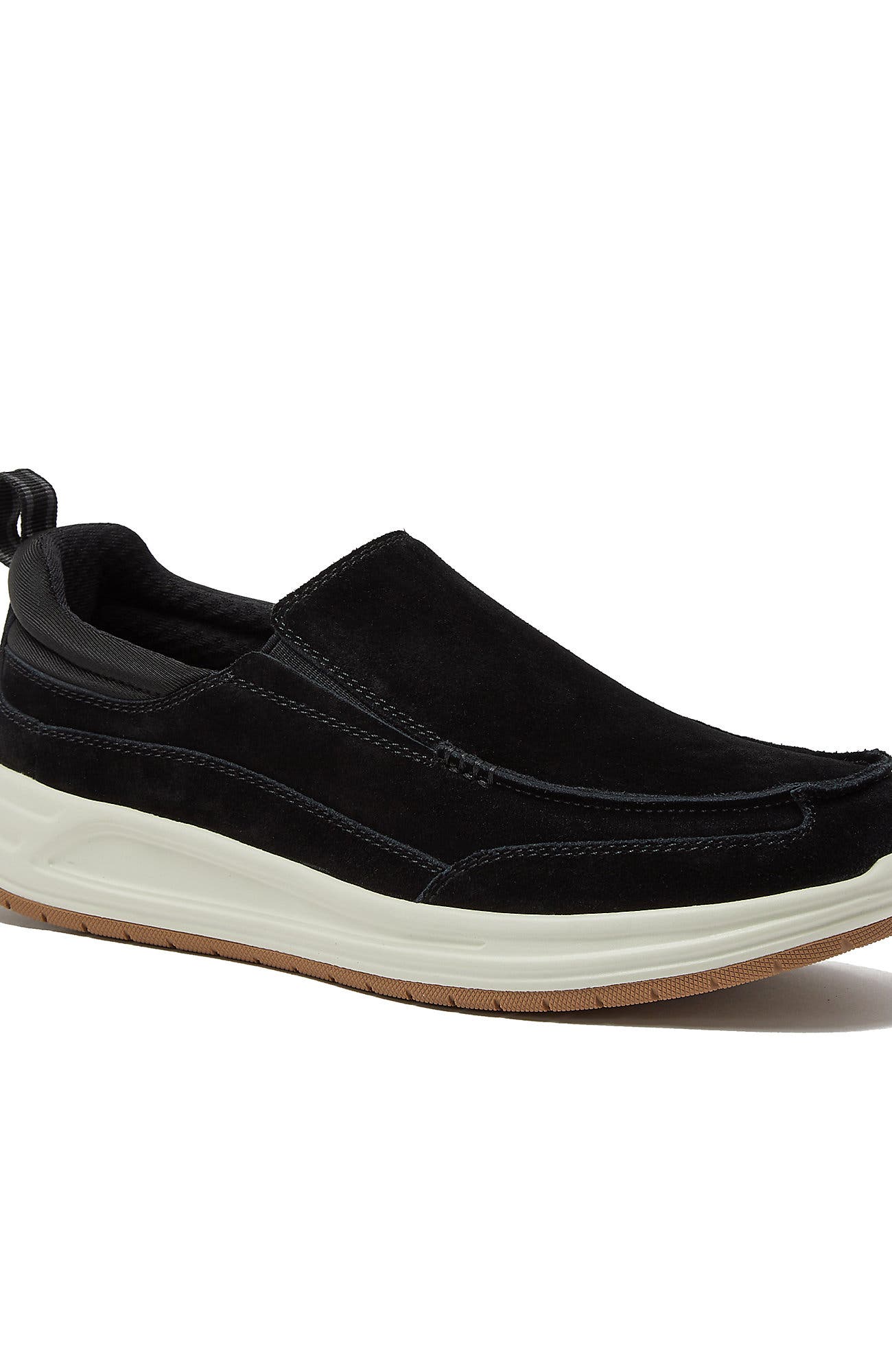 Casual Slip On Loafers, Main, color, Black/Cream