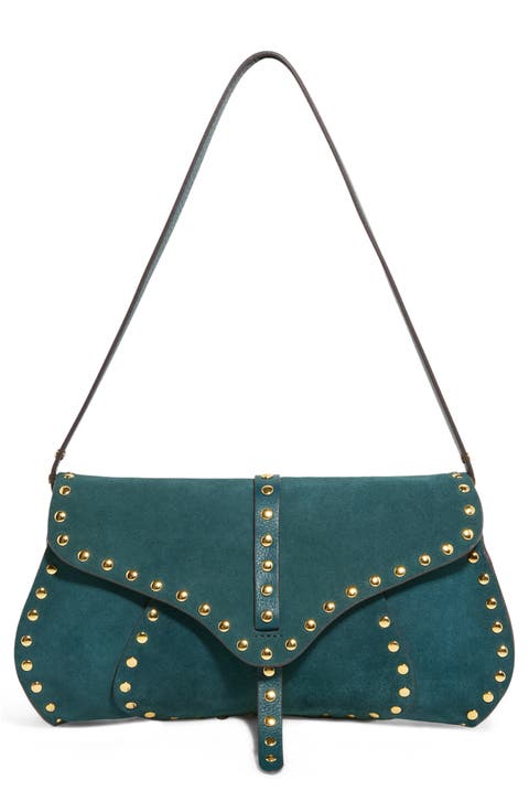 Armour Leather Baguette Shoulder Bag