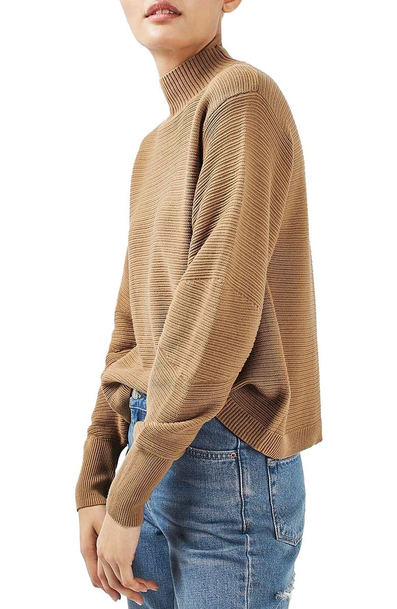 Topshop Mixed Stitch Sweater, Main, color, 