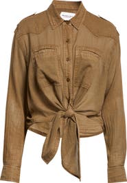 Isabel Marant Étoile Valiane Button-Up Tie Front Top