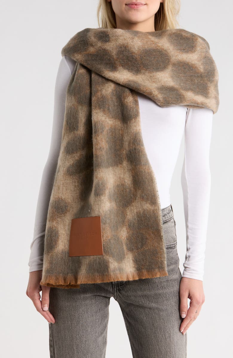 Kurt Geiger London Leopard Print Scarf, Main, color, Leopard