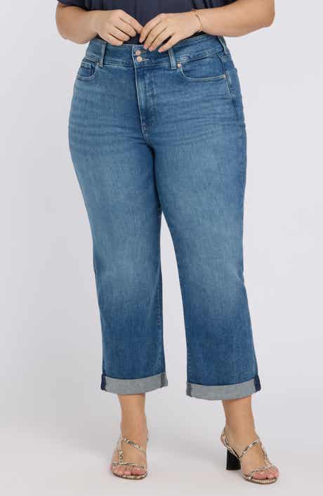Bailey High Waist Crop Relaxed Straight Leg Jeans