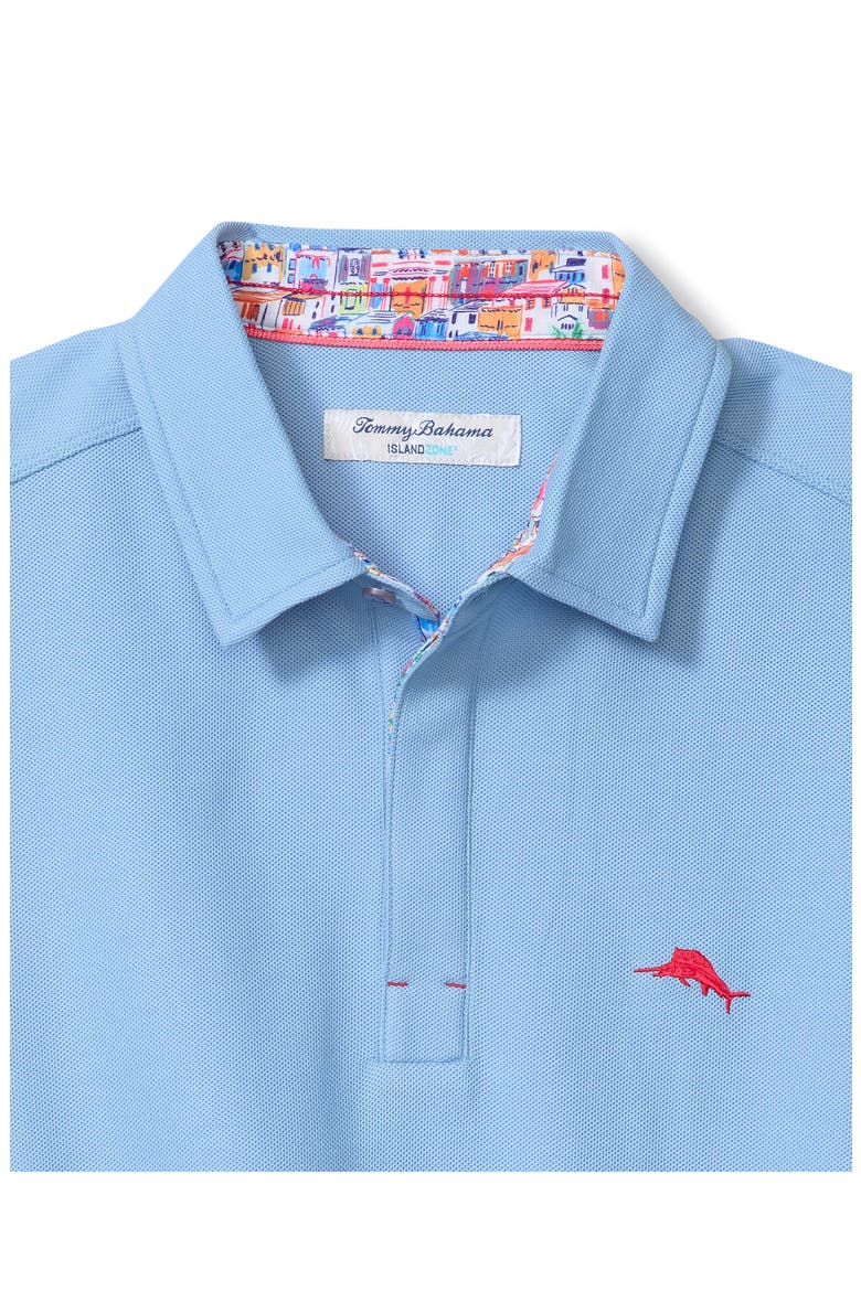 Amalfi Views Five O'Clock IslandZone® Piqué Performance Polo, Alternate, color, BIG SKY BLUE