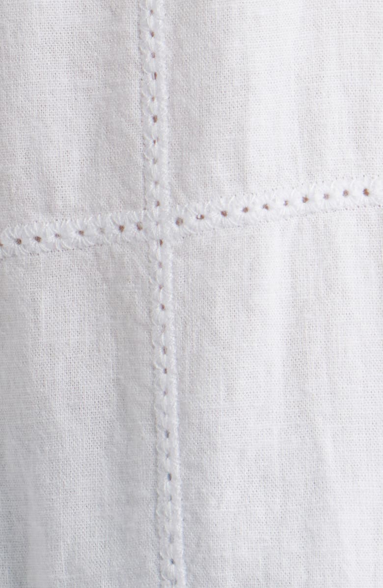 Rails Shoshanna Puff Sleeve Linen Blend Top, Alternate, color, Charli Patchwork Embroidery