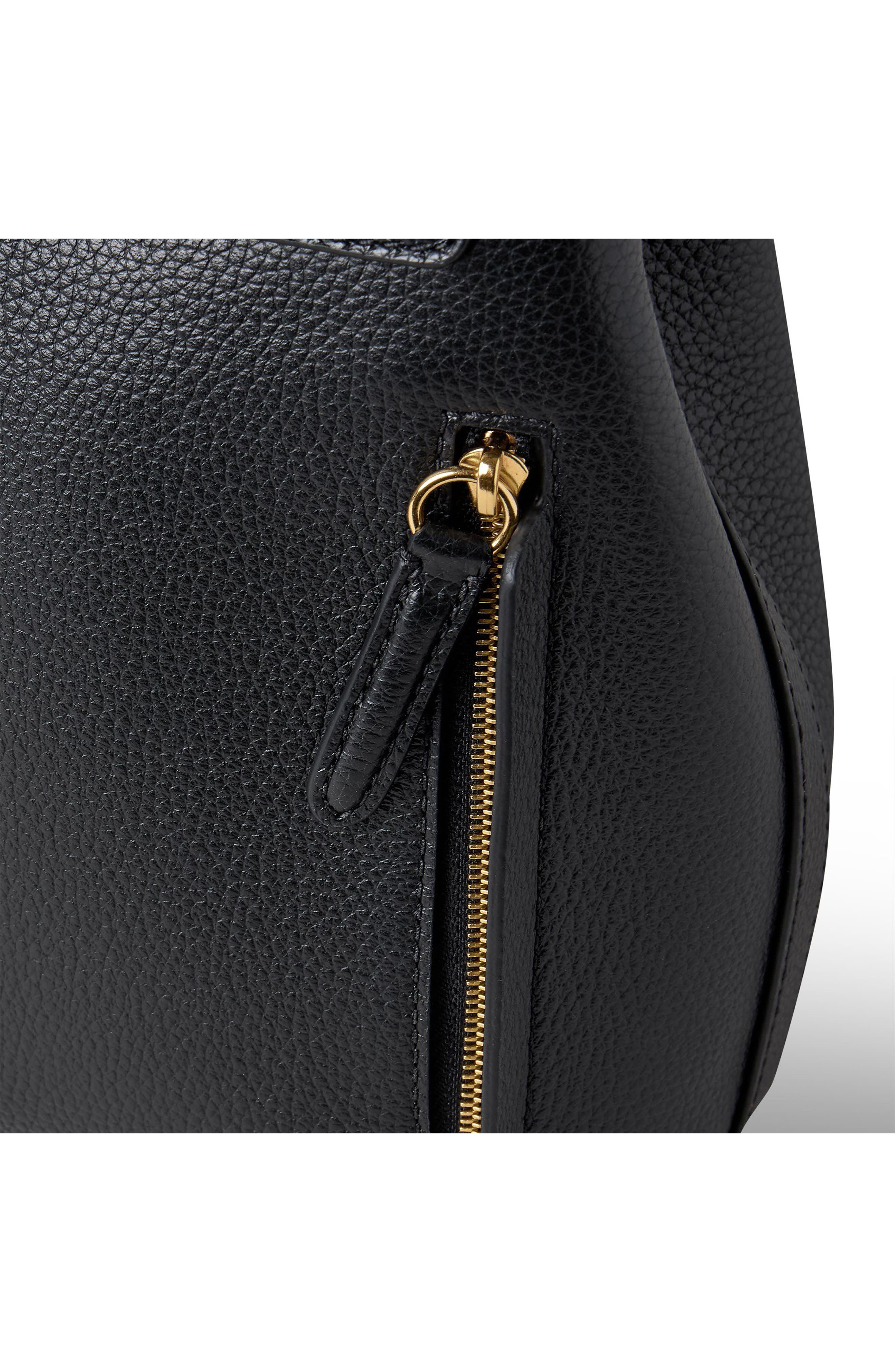 Mulberry Mini Bayswater Leather Backpack, Alternate, color, Black