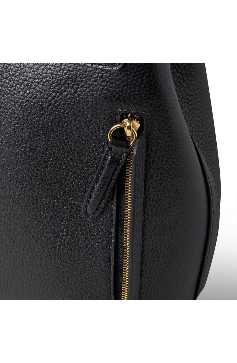 Mulberry Mini Bayswater Leather Backpack, Alternate, color, Black