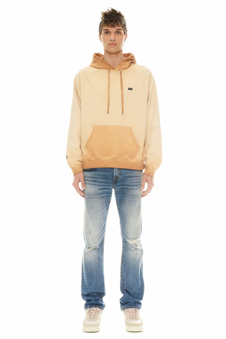 Distressed Two-Tone Hoodie, Alternate, color, VINTAGE RUST