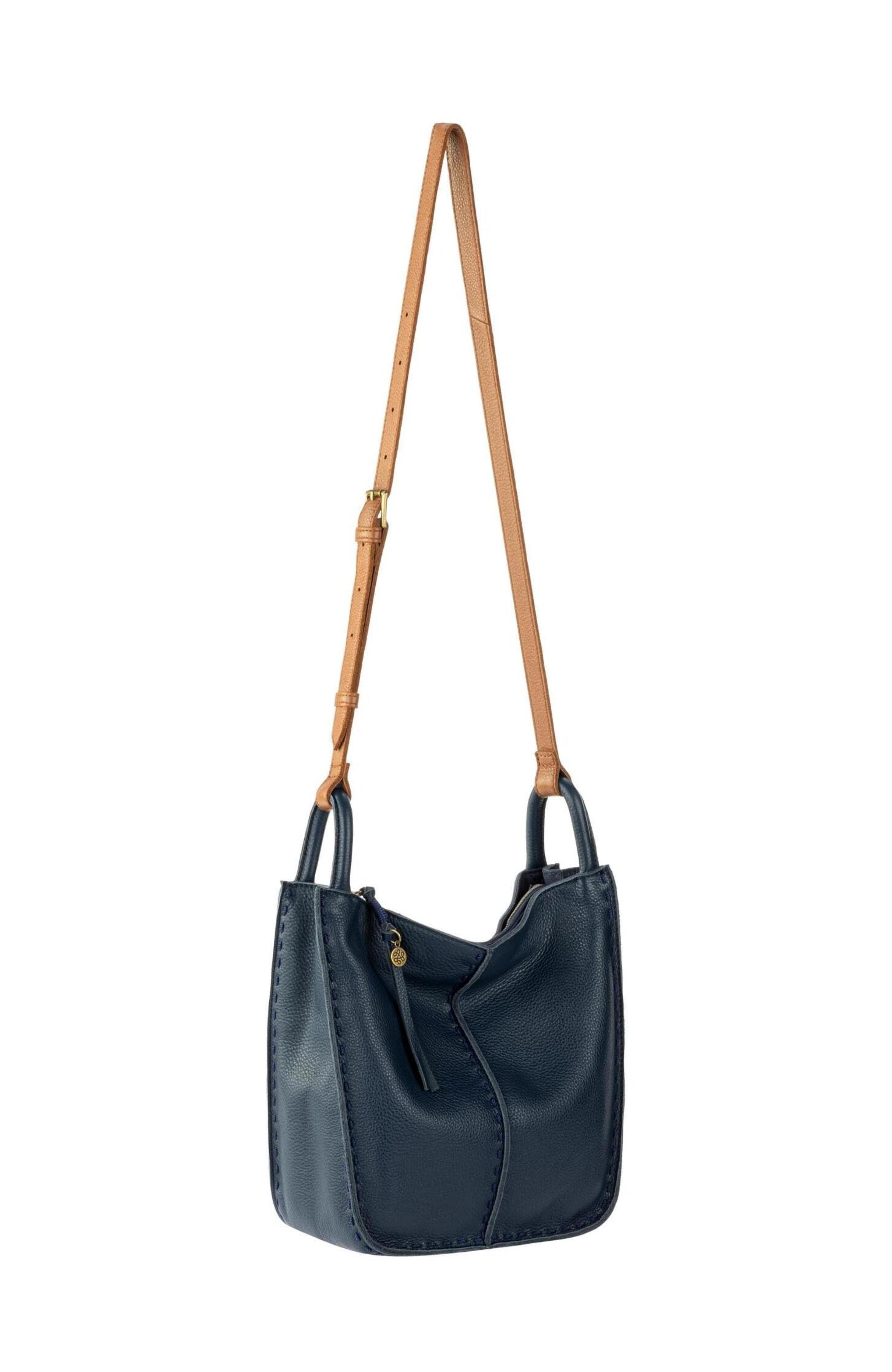 Los Feliz Crossbody Leather Bag, Alternate, color, Indigo