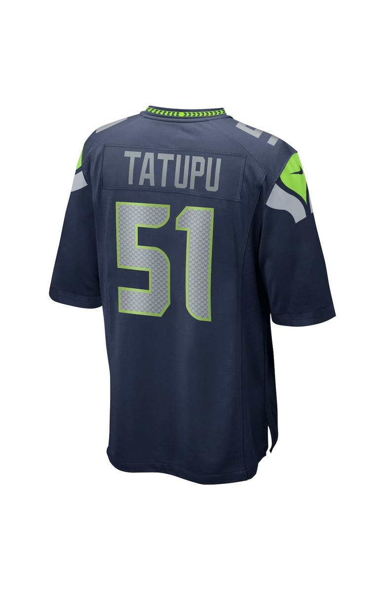 Nike Men's Nike Lofa Tatupu College Navy Seattle Seahawks Game Retired Player Jersey, Alternate, color, 