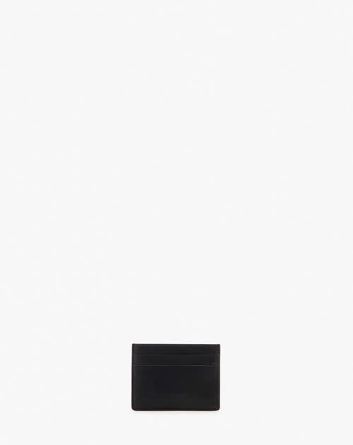Lanvin Signature Leather Cardholder In Black