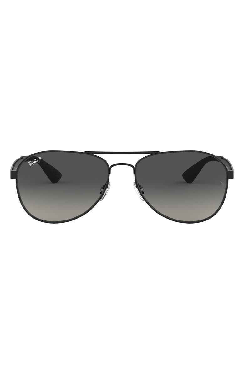 Ray-Ban Unisex 58mm Gradient Aviator Sunglasses, Main, color, Black