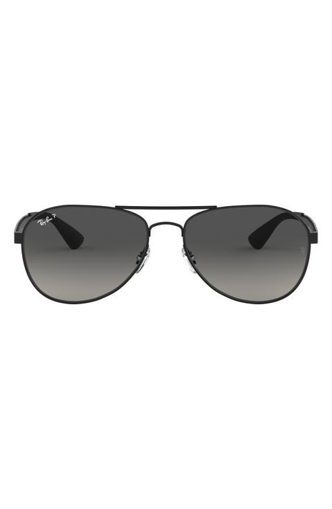 Unisex 58mm Gradient Aviator Sunglasses