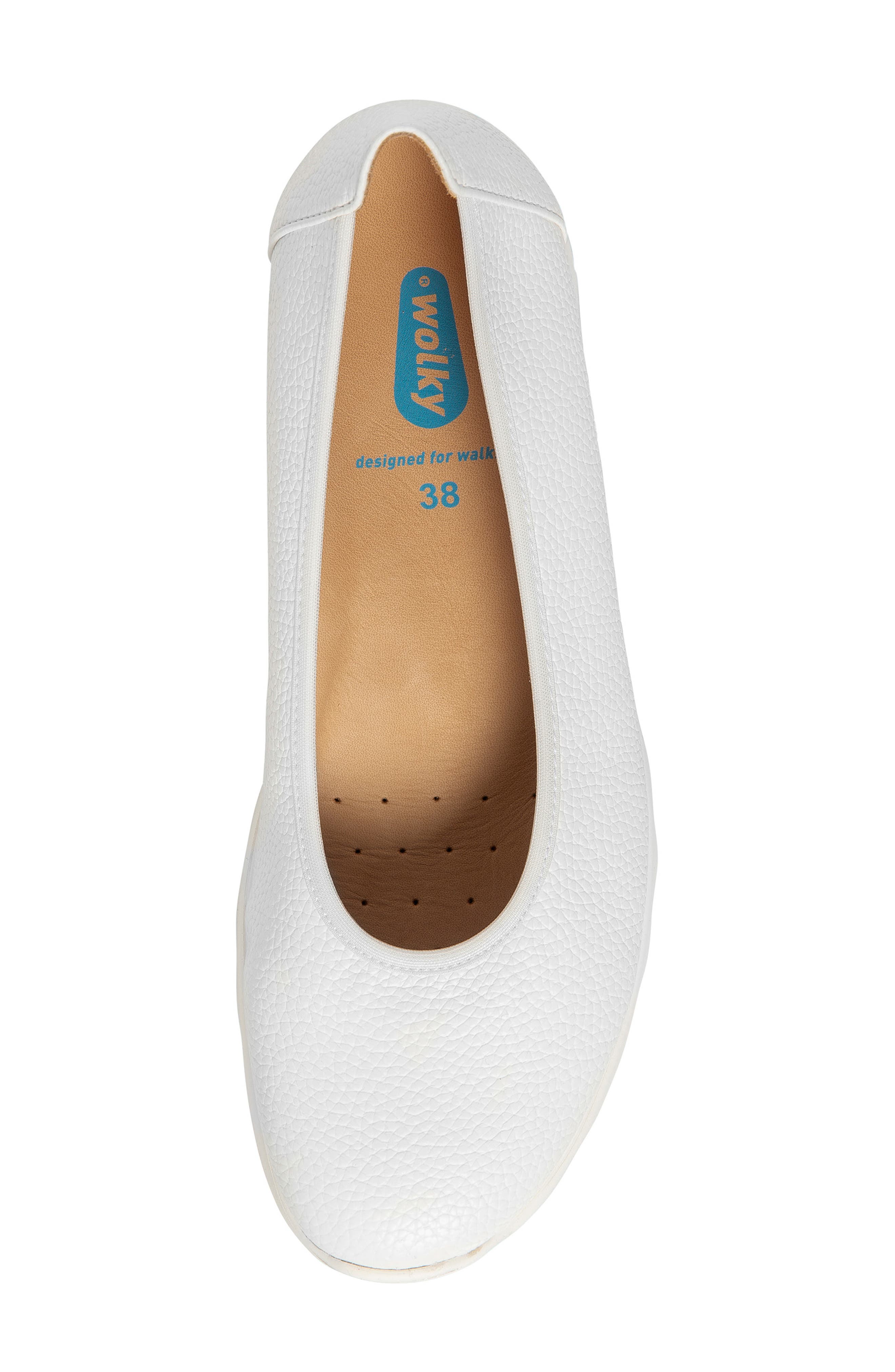 Snallerina Flat, Alternate, color, WHITE