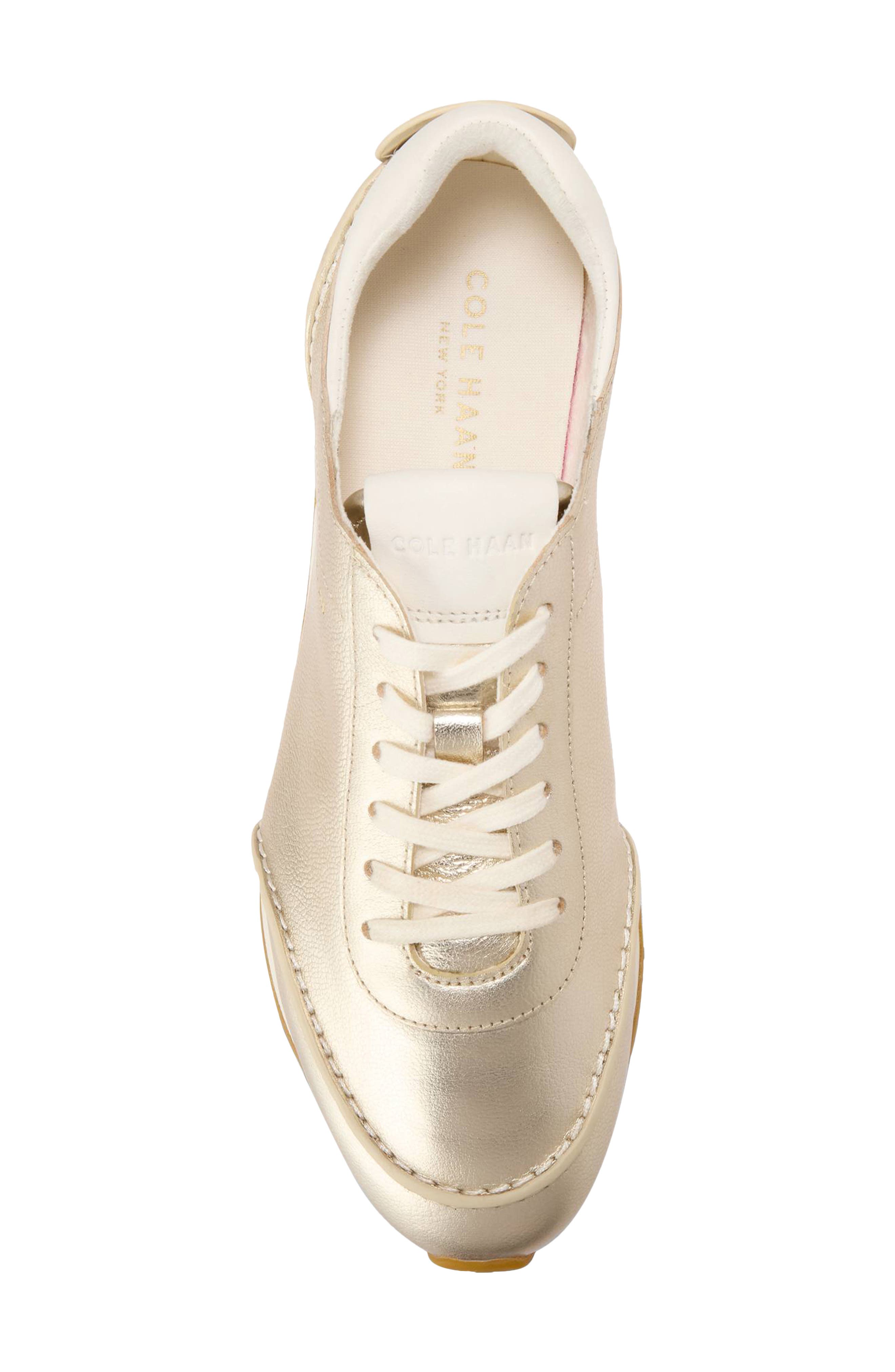 Cole Haan GrandPro LP Runner Energyweave Sneaker, Alternate, color, Soft Gold Leather