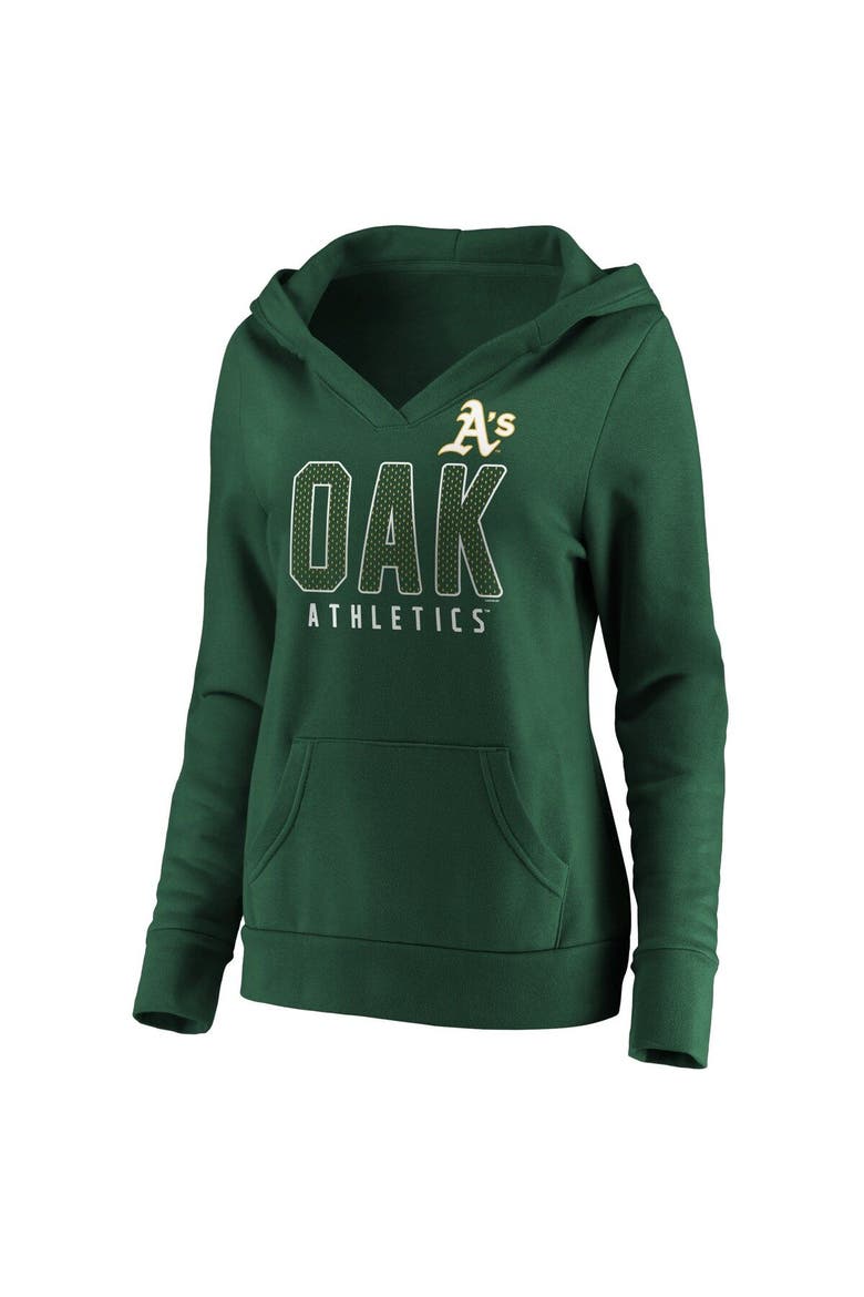 Women's Fanatics Branded Green Oakland Athletics Scoreboard V-Neck Pullover Hoodie, Alternate, color, Green