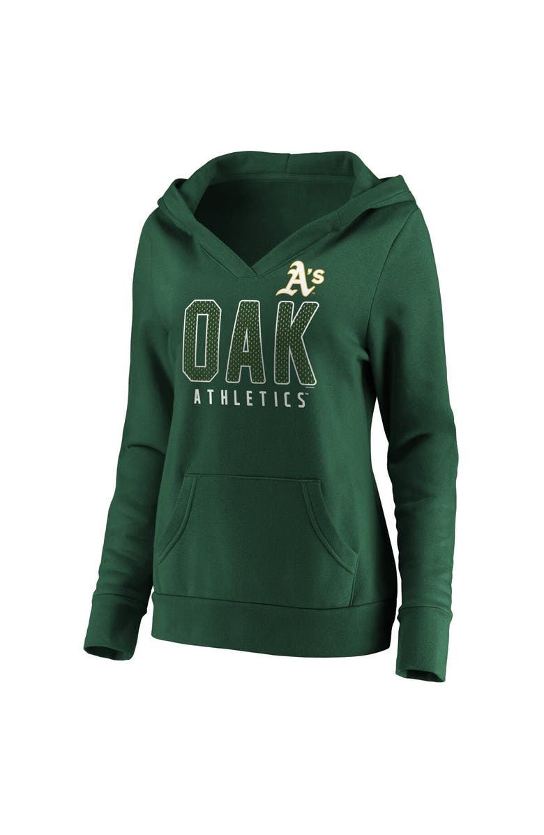 FANATICS Women's Fanatics Branded Green Oakland Athletics Scoreboard V-Neck Pullover Hoodie, Alternate, color, 