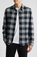 Vince Plaid Knit Button-Up Shirt Jacket