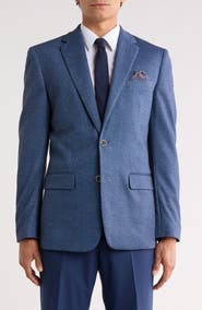 Duchamp Slim Fit Herringbone Knit Sport Coat