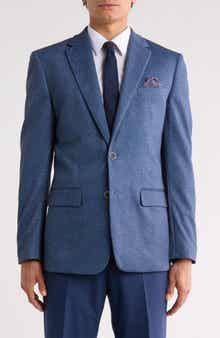 Duchamp Slim Fit Herringbone Knit Sport Coat